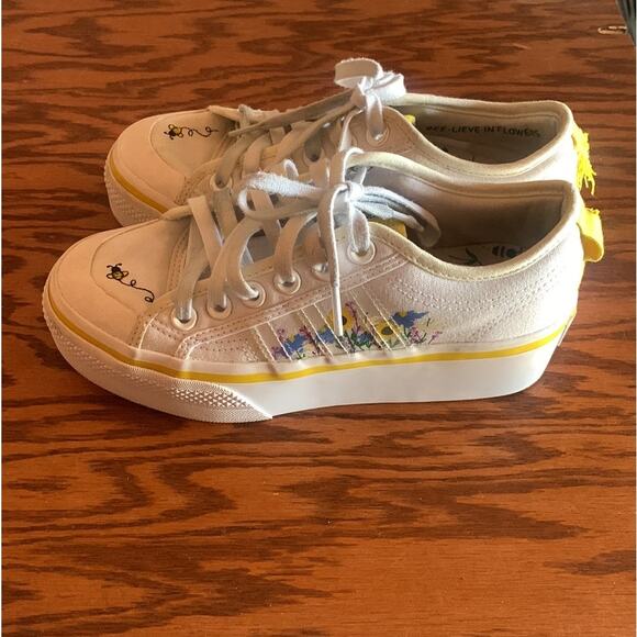 Adidas Kids Nizza Platform BEE-lieve in Flowers Shoe - Picture 6 of 9